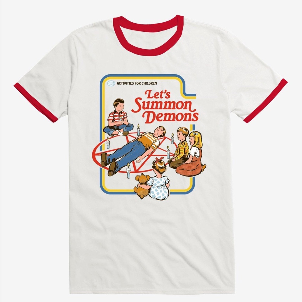 Let’s Summon Demons Ringer Tee - Picture 2 of 4